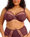 Elomi Matilda Full Figure Underwire Plunge Bra In Brown