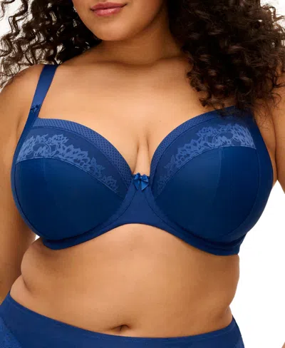 Elomi Women's Nerina Full-figure Underwire Plunge Bra El302734 In Blue