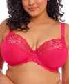 Elomi Plus Size Teagan Underwire Plunge Full Coverage Bra In Pink