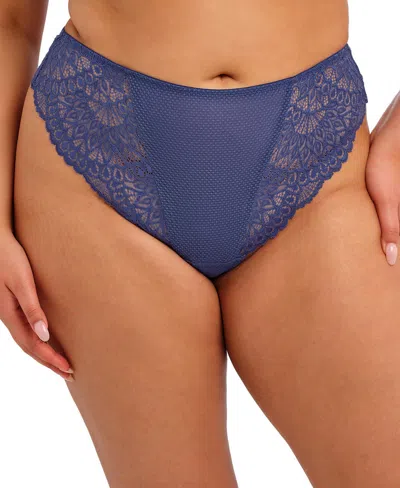 Elomi Women's Tiernie Minimal Coverage Thong Panty In Blue