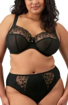 Elomi Zarla Full Figure Underwire Bra In Black