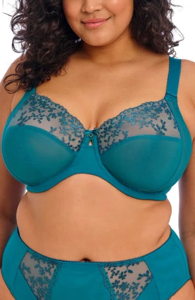 Elomi Zarla Full Figure Underwire Bra In Ocean Depths