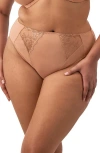 Elomi Zarla High Leg Briefs In Caf Au Lait