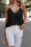 Elook Chain Link Tank In Black In Black
