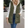 Elook Sherpa Lined Long Vest With Hood In Olive Green In Green