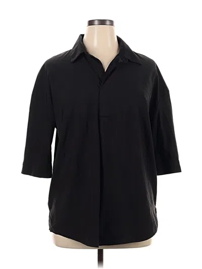 Pre-owned Eloquii 3/4 Sleeve Blouse In Black