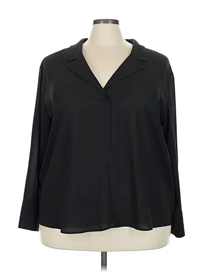 Pre-owned Eloquii 3/4 Sleeve Blouse In Black