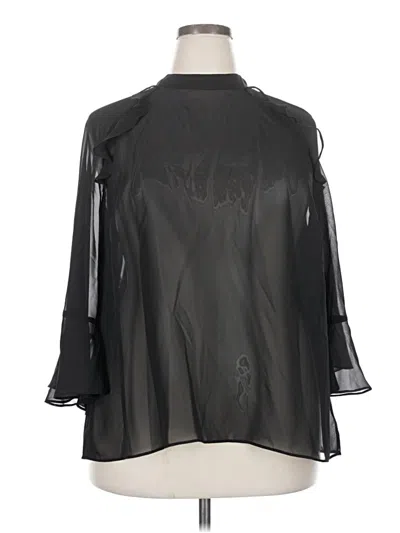 Eloquii 3/4 Sleeve Blouse In Black
