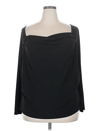 Pre-owned Eloquii 3/4 Sleeve Blouse In Black