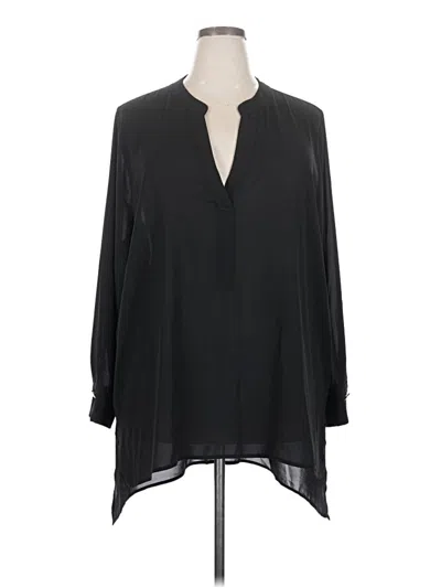 Pre-owned Eloquii 3/4 Sleeve Blouse In Black
