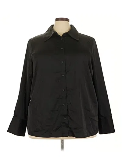 Pre-owned Eloquii 3/4 Sleeve Blouse In Black