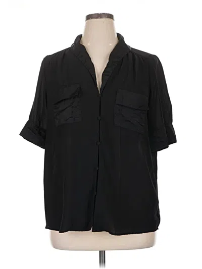 Pre-owned Eloquii 3/4 Sleeve Blouse In Black