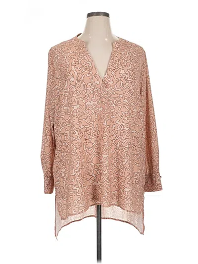 Pre-owned Eloquii 3/4 Sleeve Blouse In Brown