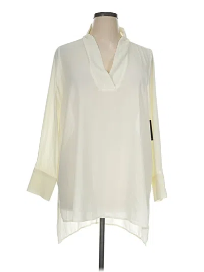 Pre-owned Eloquii 3/4 Sleeve Blouse In Ivory