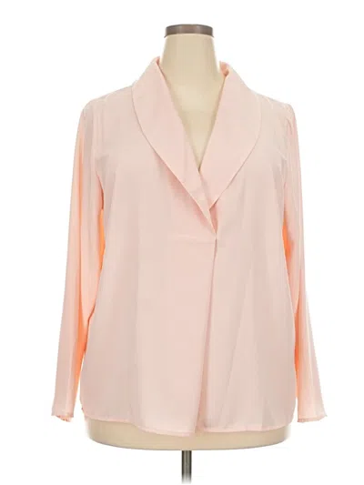 Pre-owned Eloquii 3/4 Sleeve Blouse In Pink