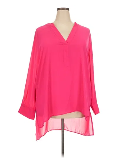 Pre-owned Eloquii 3/4 Sleeve Blouse In Pink