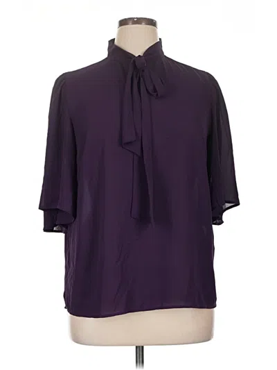 Pre-owned Eloquii 3/4 Sleeve Blouse In Purple