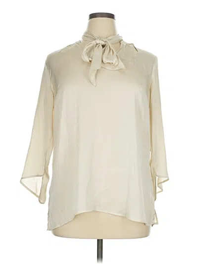 Pre-owned Eloquii 3/4 Sleeve Blouse In White