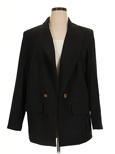 Pre-owned Eloquii 3/4 Sleeve Top Black Cowl Neck Tops