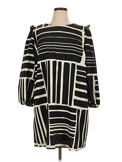Pre-owned Eloquii 3/4 Sleeve Top Black Square Neckline Tops