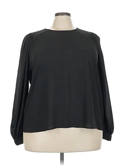 Pre-owned Eloquii 3/4 Sleeve T-shirt In Black