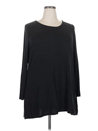 Pre-owned Eloquii 3/4 Sleeve T-shirt In Black