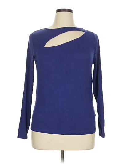 Pre-owned Eloquii 3/4 Sleeve T-shirt In Blue