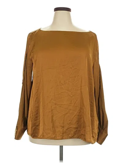Pre-owned Eloquii 3/4 Sleeve T-shirt In Brown