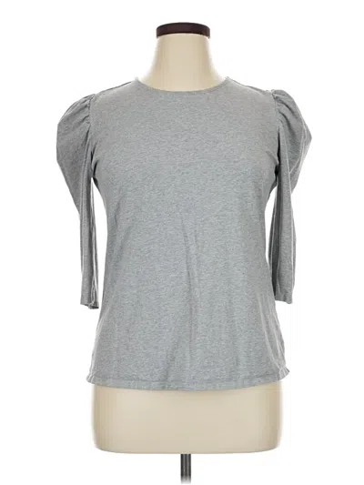 Pre-owned Eloquii 3/4 Sleeve T-shirt In Gray