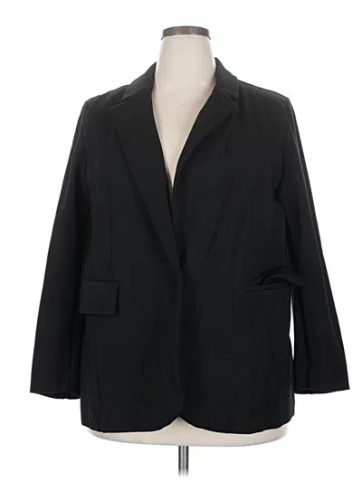 Pre-owned Eloquii Blazer Jacket In Black