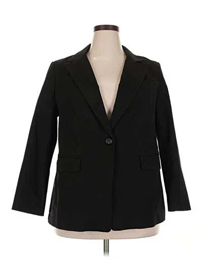 Pre-owned Eloquii Blazer Jacket In Black