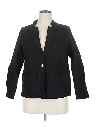 Pre-owned Eloquii Blazer Jacket In Black