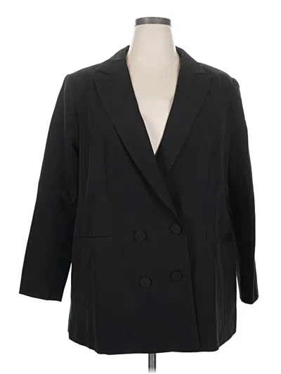 Pre-owned Eloquii Blazer Jacket In Black