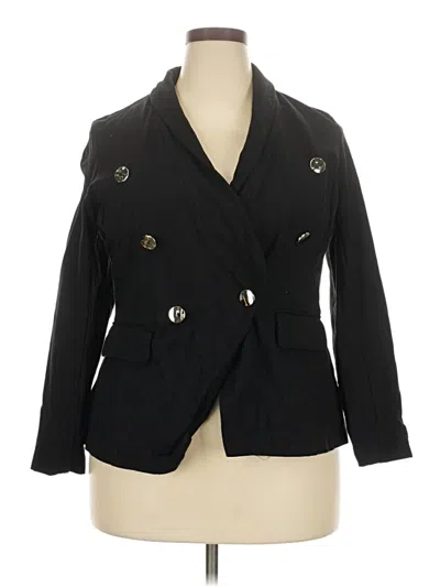 Pre-owned Eloquii Blazer Jacket In Black