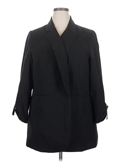 Pre-owned Eloquii Blazer Jacket In Black