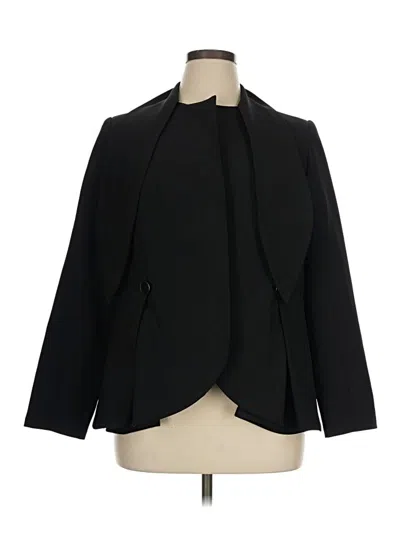 Pre-owned Eloquii Blazer Jacket In Black