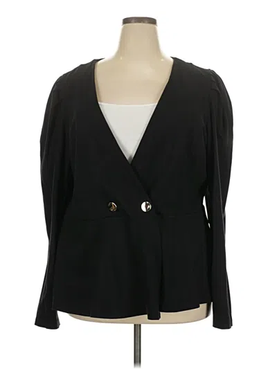 Pre-owned Eloquii Blazer Jacket In Black