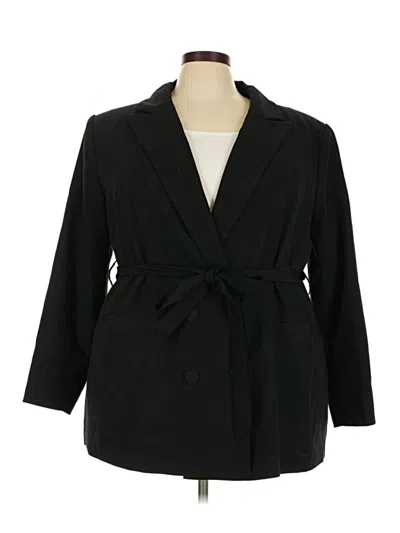 Pre-owned Eloquii Blazer Jacket In Black