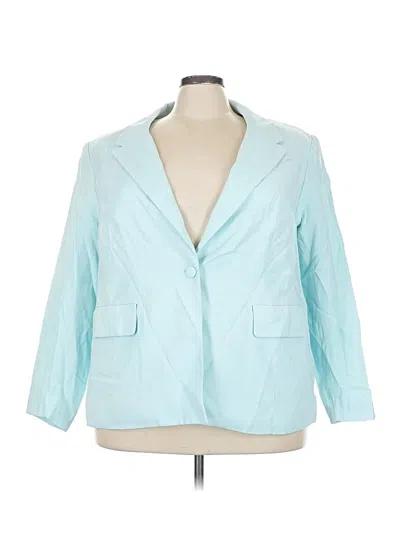 Pre-owned Eloquii Blazer Jacket In Blue