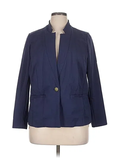 Pre-owned Eloquii Blazer Jacket In Blue