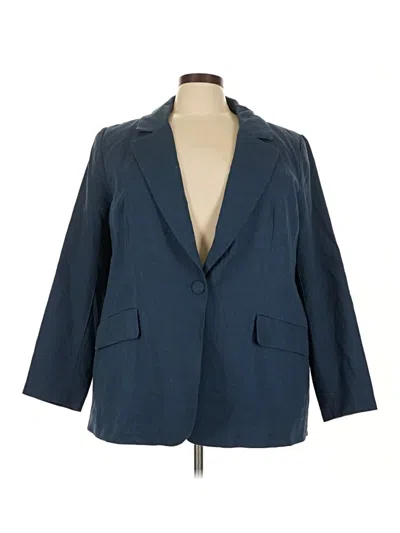 Pre-owned Eloquii Blazer Jacket In Blue