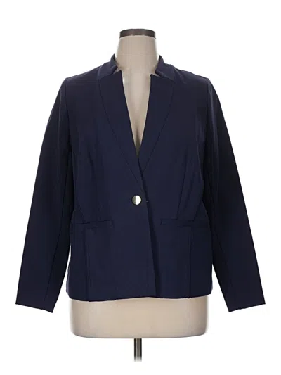 Pre-owned Eloquii Blazer Jacket In Blue
