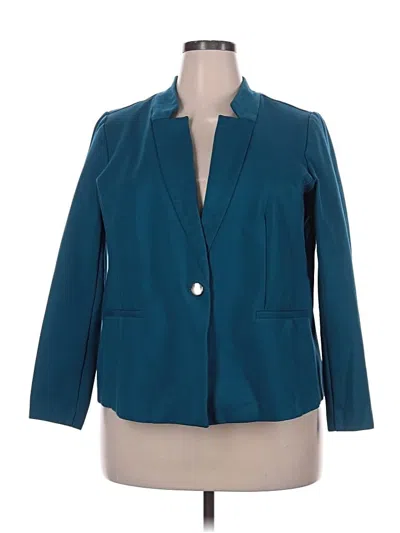 Pre-owned Eloquii Blazer Jacket In Blue