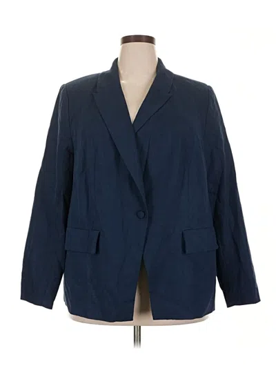 Pre-owned Eloquii Blazer Jacket In Blue