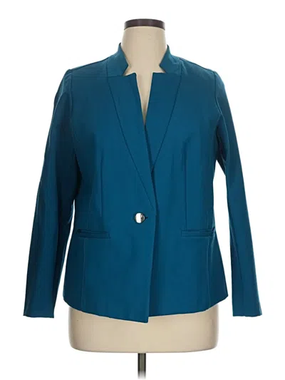 Pre-owned Eloquii Blazer Jacket In Blue