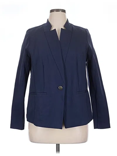 Pre-owned Eloquii Blazer Jacket In Blue