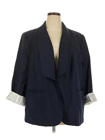 Pre-owned Eloquii Blazer Jacket In Blue