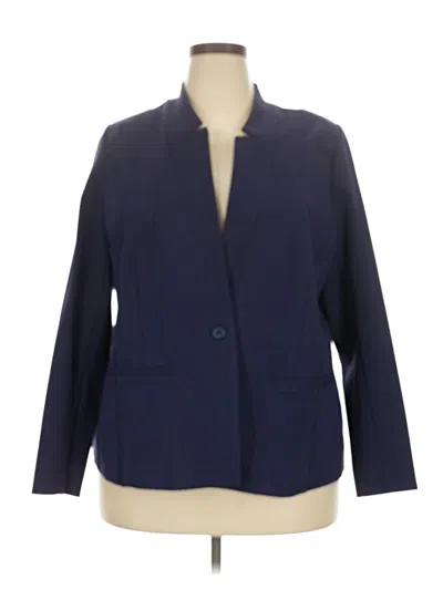 Pre-owned Eloquii Blazer Jacket In Blue