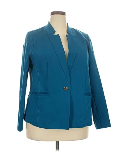 Pre-owned Eloquii Blazer Jacket In Blue