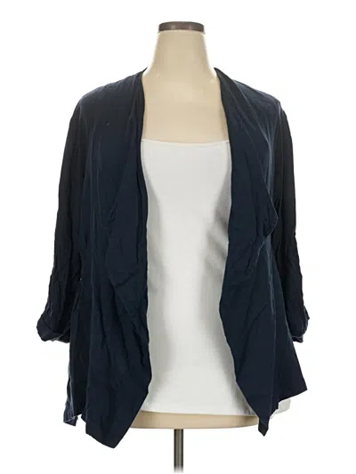 Pre-owned Eloquii Blazer Jacket In Blue